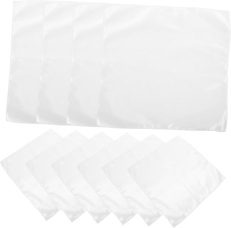 10 قطعة مناديل الساتان المربعة للعشاء ذات نسيج مخيط عالي الكثافة لحفلات الزفاف والمطاعم - Image 1